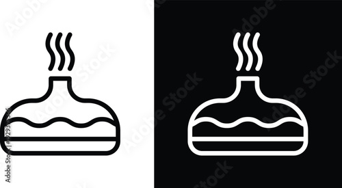 Diffuser icon pack in black and white colors