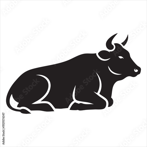 Black silhouette of a kitchen ladle for serving hot soup or stew