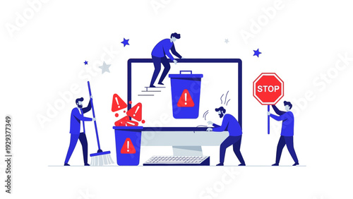 Dedicated team performs comprehensive digital data cleanup and system maintenance, effectively removing errors and enhancing computer security