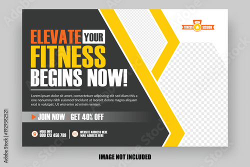 gym fitness web sale banner, creative and professional flat social media  for fitness club, gym, personal trainer, fitness events, fitness, marketing, multipurpose campaigns.