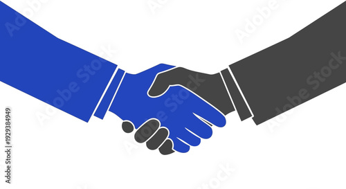 Two Hands Shaking in Business Attire.