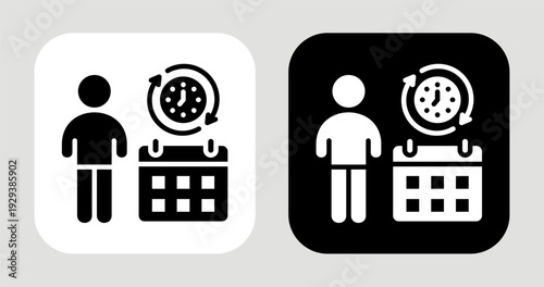 Lifestyle Pattern Icon In Black and White Glyph Style