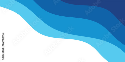 Sea waves layered vector background illustration and sea beach vector illustration. eps10 modern desain benner poster