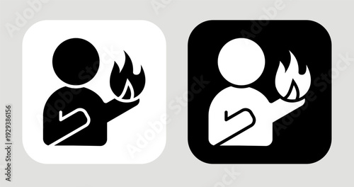 Motivation Source Icon In Black and White Glyph Style