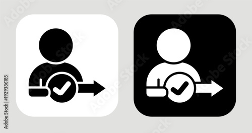 Simplicity Preference Icon In Black and White Glyph Style