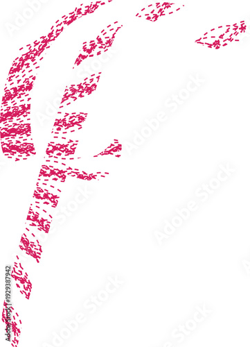 Abstract digital art depicting a partial face in shades of pink