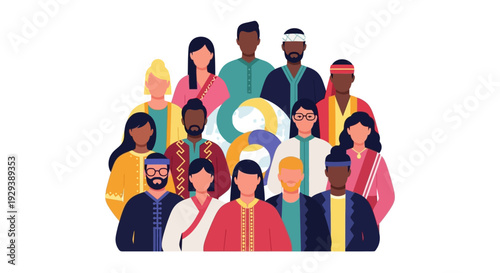 Diverse Group of Multicultural People Representing Global Unity and Different Ethnicities