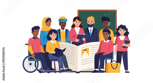 Diverse Group Engaged in Inclusive Education: Students and Teachers Learning Together