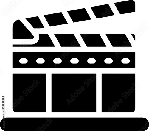 Black Film Movie Clapper Board.
