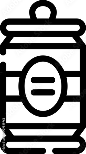 Black Line Art Honey Jar.