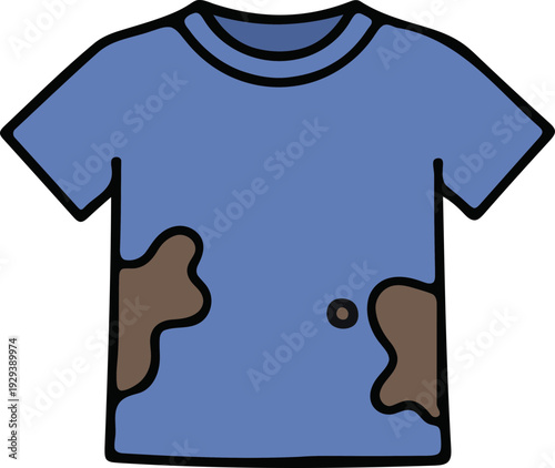 Blue Cow Print T Shirt.