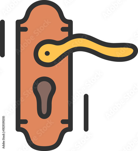 Door Handle with Keyhole.