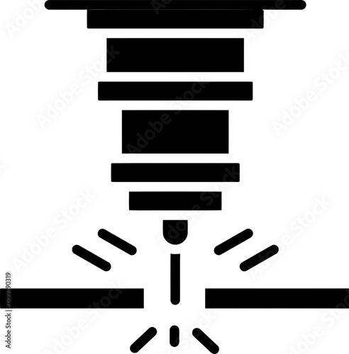 Drill Bit Icon Black.