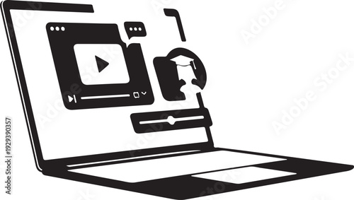 Online education platform with laptop and multimedia interface for learning and training purposes