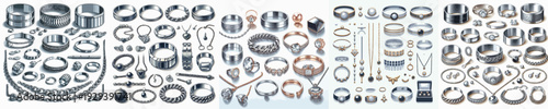 Vector set of metal accessories