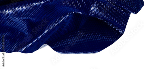 Close-up of a blue fabric w...