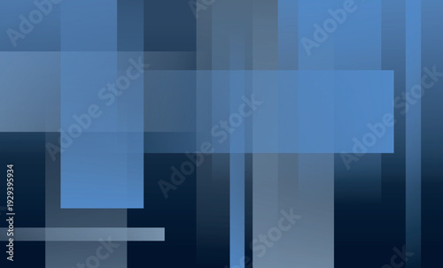 Dark blue gradient abstract background with modern and futuristic overlapping glowing geometric layers. Minimalist and elegant design. Vector illustration eps. 5