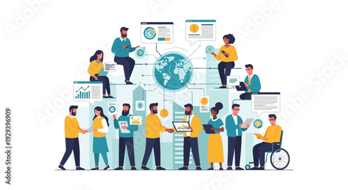 Global Business Network and Diverse Team Collaboration with Digital Communication & Finance