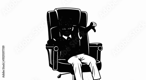 Person in office chair giving a thumbs down