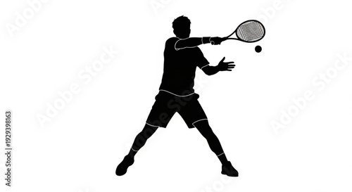 Professional tennis player in dynamic serve motion on court