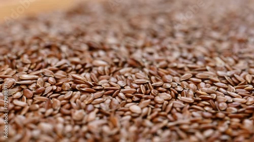 close-up background with flax seeds