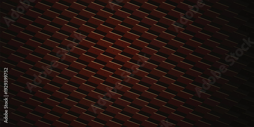 3D Obsidian Solar Flare Background with Middle Spotlight and Neon Orange Specular Relief and Luxury Heavy Angular Technology Infrastructure