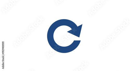 Blue Recycle Arrow Logo Symbol.