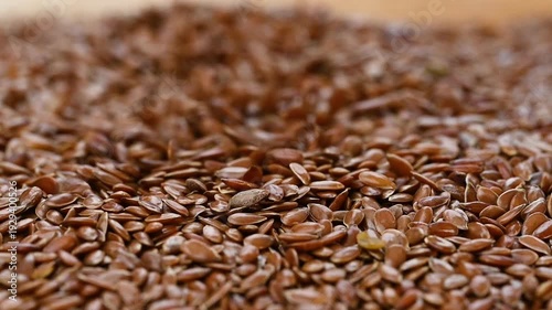 close-up background with flax seeds