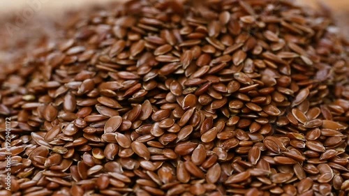 close-up background with flax seeds