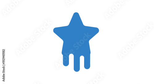 Blue Star Shaped Cookie Cutter Isolated.