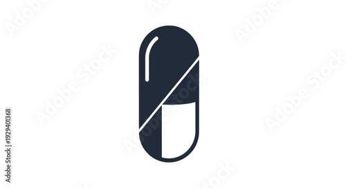 Blue and White Pill Capsule Medication.
