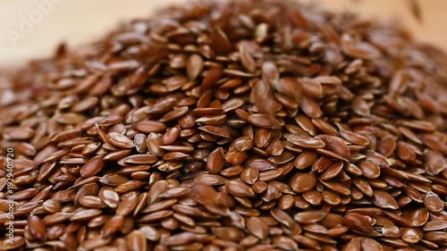 close-up background with flax seeds