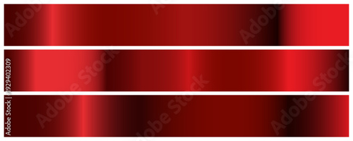 A set with red gradients. color palette for design, a collection of high-quality gradients. Metallic texture, shiny background..