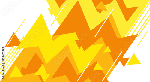 Vibrant abstract geometric pattern with yellow and orange shapes.