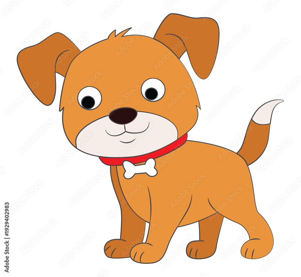 Obraz premium Baby dog isolated on white background