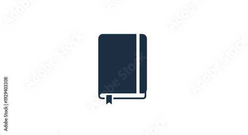 Closed Dark Blue Leather Bound Notebook.