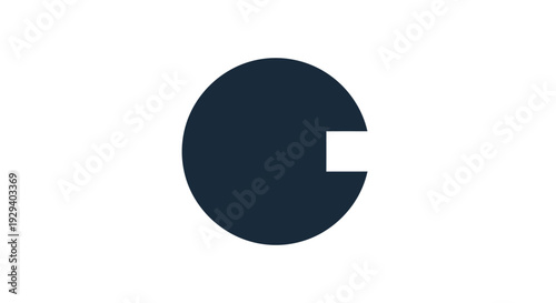 Dark Blue Circle with Small Gap.