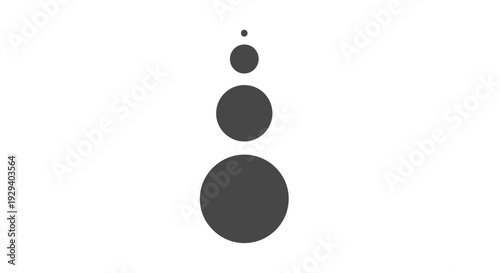 Four Black Circles of Different Sizes.