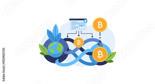Worldwide Bitcoin Network & Digital Finance: Global Cryptocurrency Transactions via Blockchain