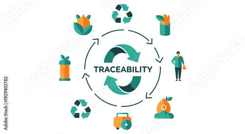 Traceability Concept for Sustainable Supply Chain Management: From Agriculture to Recycling in a Circular Economy Process with Eco-Friendly Icons