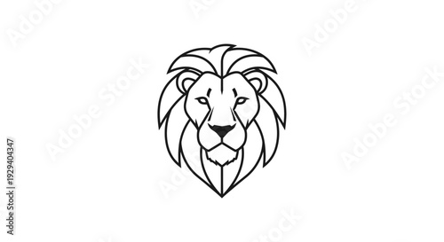 Lion Head Logo Design Illustration.