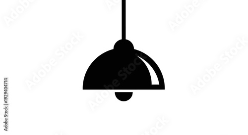 Hanging Pendant Light Fixture Silhouette.
