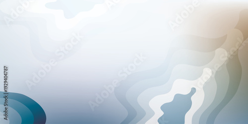 Abstract Swirling Blue and White Forms with Soft Light.