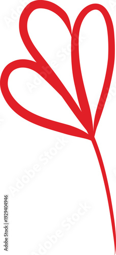 vector element, leaf, flower, outline, rustic style, a la Rus, Slavic style, decorative element