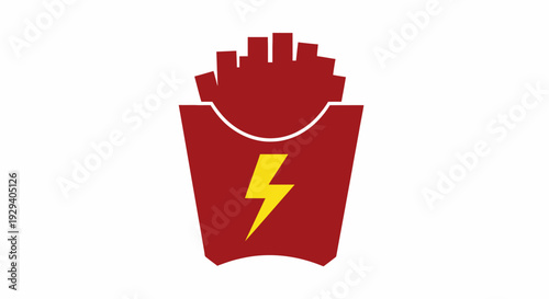 Red Bucket with Lightning Bolt Emblem.