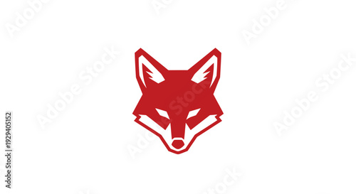 Red Fox Head Logo Illustration Design.