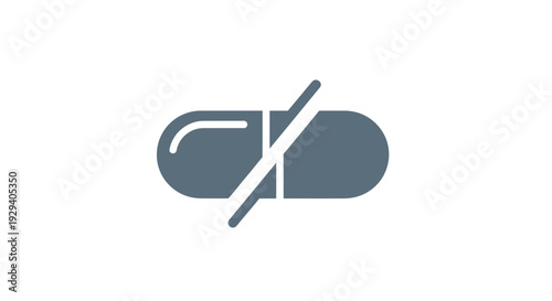 Pill Capsule Illustration Simple Design Element.