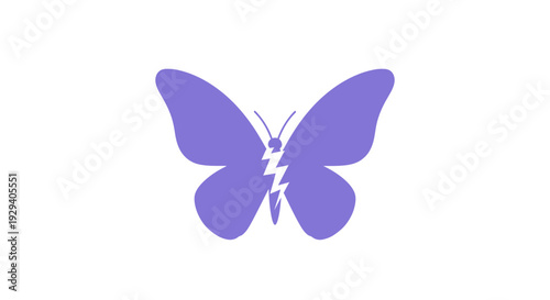 Purple Butterfly with Lightning Bolt Body.