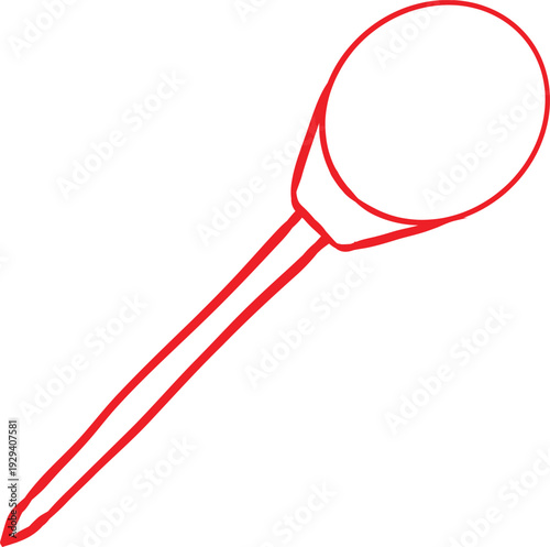 vector element, wooden spoon, rustic, a la rus, Slavic style