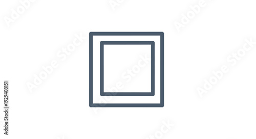 Simple Square Frame Icon Design Element.